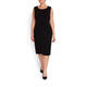 MARINA RINALDI BLACK TAILORED SHIFT DRESS OPTIONAL SLEEVE