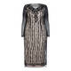 MARINA RINALDI LACE SEQUIN GOWN WITH BLACK AND NUDE SLIP OPTIONS