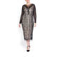 MARINA RINALDI LACE SEQUIN GOWN WITH BLACK AND NUDE SLIP OPTIONS