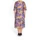 MARINA RINALDI FLORAL PRINT TEA DRESS