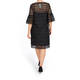 MARINA RINALDI BLACK LACE DRESS SCOOP NECK