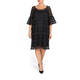 MARINA RINALDI BLACK LACE DRESS SCOOP NECK