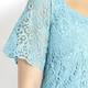 MARINA RINALDI turquoise lace DRESS with optional sleeves