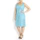 MARINA RINALDI turquoise lace DRESS with optional sleeves