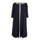 MARINA RINALDI NAVY FLARED DRESS