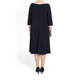 MARINA RINALDI NAVY FLARED DRESS