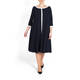 MARINA RINALDI NAVY FLARED DRESS