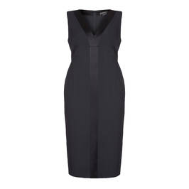 MARINA RINALDI BLACK DRESS WITH OPTIONAL SLEEVES - Plus Size Collection