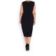 MARINA RINALDI BLACK DRESS WITH OPTIONAL SLEEVES