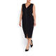 MARINA RINALDI BLACK DRESS WITH OPTIONAL SLEEVES