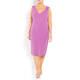 MARINA RINALDI V-NECK SHIFT DRESS OPTIONAL SLEEVE