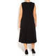 MARINA RINALDI DRESS WITH OPTIONAL SLEEVE BLACK