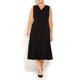 MARINA RINALDI DRESS WITH OPTIONAL SLEEVE BLACK