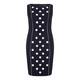 MARINA RINALDI NAVY DRESS WITH white spots and OPTIONAL SLEEVES