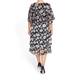 MARINA RINALDI GEORGETTE AND SATIN PEONY PRINT DRESS