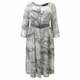 Marina Rinaldi grey silk georgette dress