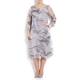 Marina Rinaldi grey silk georgette dress