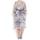 Marina Rinaldi grey silk georgette dress