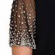 MARINA RINALDI BLACK DRESS WITH JEWEL SLEEVE EMBELLISHMENT