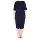 Marina Rinaldi navy brocade panel DRESS