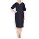 Marina Rinaldi navy brocade panel DRESS