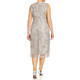 Marina Rinaldi Floral Sequin Dress Silver 