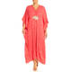 Marina Rinaldi Devoré Kaftan Dress Tangerine 