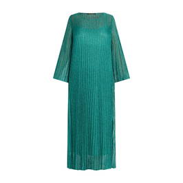 Marina Rinaldi Pleated Lurex Dress Forest Green  - Plus Size Collection