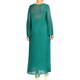 Marina Rinaldi Pleated Lurex Dress Forest Green 