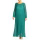 Marina Rinaldi Pleated Lurex Dress Forest Green 