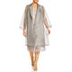 Marina Rinaldi Lurex Organza Duster Jacket Silver 