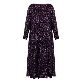 Marina Rinaldi Sequin Embellished Gown Bordeaux - Plus Size Collection