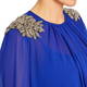 Marina Rinaldi Jewel Embellished Gown Cobalt Blue