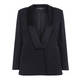 MARINA RINALDI BLACK BLAZER WITH SATIN REVERE