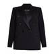 Marina Rinaldi Double Breasted Tuxedo Jacket Black