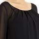 MARINA RINALDI black silk chiffon KAFTAN