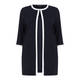 MARINA RINALDI NAVY LONGLINE JACKET WITH WHITE TIPPING