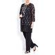 MARINA RINALDI  black lace long line JACKET