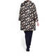 MARINA RINALDI JACQUARD DUSTER COAT INK BLUE