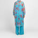 Marina Rinaldi Silk Long Shirt and Vest Twinset Turquoise 