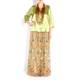 MARINA RINALDI FLORAL EMBROIDERED TULLE MAXI SKIRT