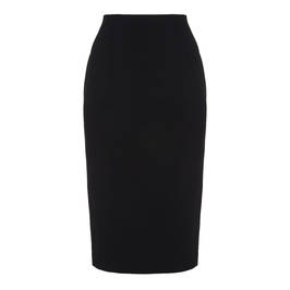 MARINA RINALDI BLACK PENCIL SKIRT WITH BACK SPLIT  - Plus Size Collection