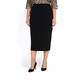 MARINA RINALDI BLACK PENCIL SKIRT WITH BACK SPLIT 