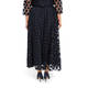 MARINA RINALDI NAVY TULLE POLKA DOT EMBROIDERED SKIRT 