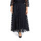 MARINA RINALDI NAVY TULLE POLKA DOT EMBROIDERED SKIRT 