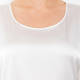 MARINA RINALDI PURE SILK SATIN TUNIC WHITE