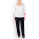 MARINA RINALDI PURE SILK SATIN TUNIC WHITE