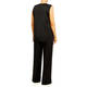 Marina Rinaldi Shiny Satin Vest Black Optional Sleeves 