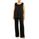 Marina Rinaldi Shiny Satin Vest Black Optional Sleeves 