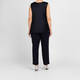 Marina Rinaldi Silk Acetate Drape Vest Navy 